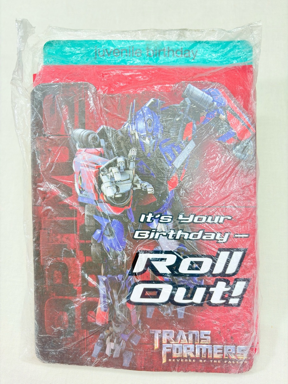 Almost Vintage 2009 Transformers Revenge of the Fallen Birthday Cards Pack of 12